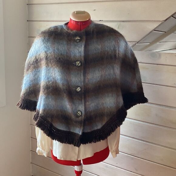 Rare Vintage Mohair Wool Blend Capelet - Picture 1 of 10